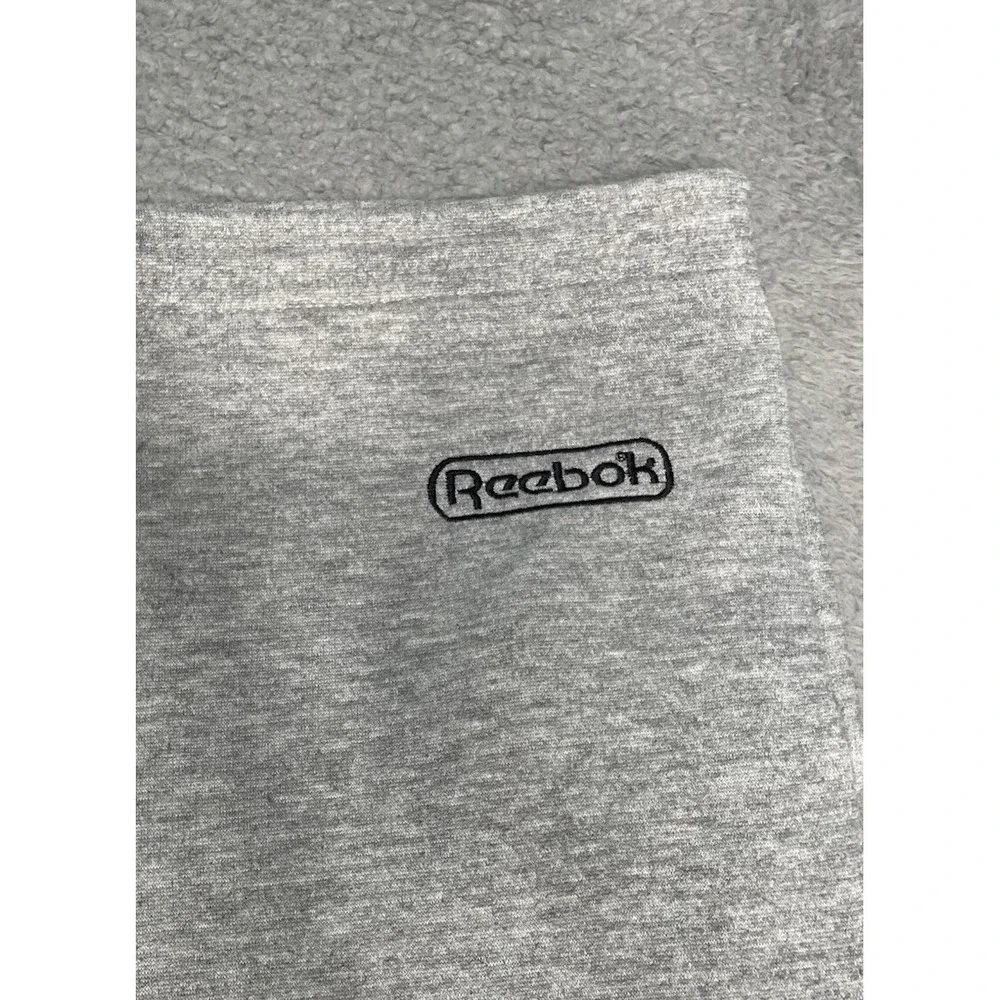 Vintage Reebok Sport Grey Sweatpants Mens‎ Large 1/4 Bottom Zip Loose Fit Active